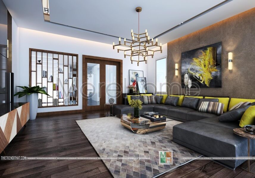 Thiết kế nội thất nhà phố hiện đại với nội thất gỗ mang lại cảm giác thoải mái và tràn đầy năng lượng