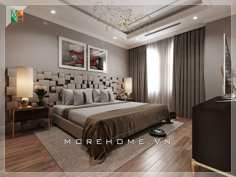 Ấn tượng với mẫu thiết kế nội thất phòng ngủ độc đáo, lạ mắt cho chung cư, nhà phố, biệt thự tone màu trầm đẳng cấp.